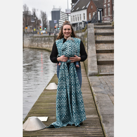 Yaro La Vita Duo Black Petrol Natural Alpaca Wool - Geweven Draagdoek
