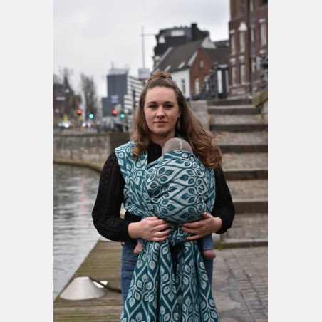 Yaro La Vita Duo Black Petrol Natural Alpaca Wool Ring Sling