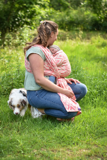 Yaro La Vita Duo Coral Natural Aloe - Woven Baby Wrap