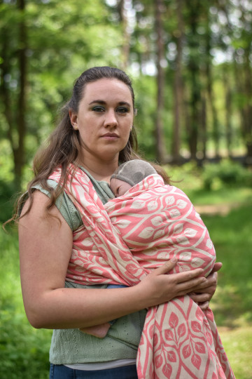 Yaro La Vita Duo Coral Natural Aloe - Woven Baby Wrap