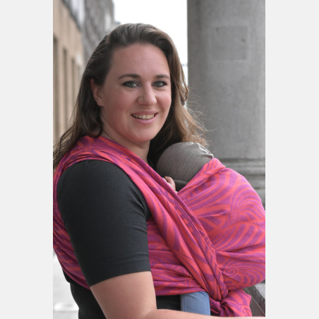 Yaro Dandy Duo Fuchsia Purple Orange Modal Linen Ring Sling