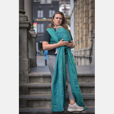 Yaro Elvish Duo Green Petrol Tencel Seacell - Woven Baby Wrap