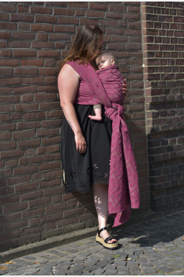 Yaro La Vita Duo Wildebeast Fuchsia Black Cashmere Wool