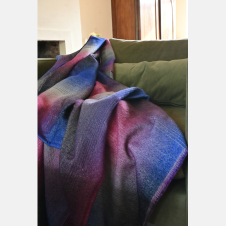 Yaro Blanket Multicolor White Grey Magenta Rainbow Wool - Woven Baby Wrap | Slingomama