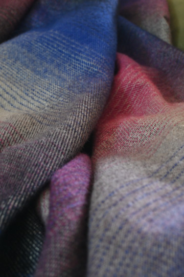 Yaro Blanket Multicolor White Grey Magenta Rainbow Wool - Woven Baby Wrap | Slingomama