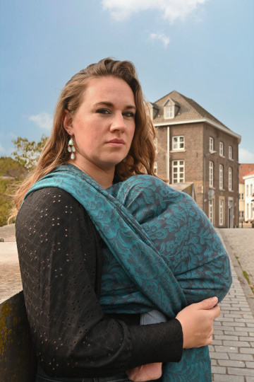 Yaro Rococo Petrol Bordeaux Wool Ring Sling