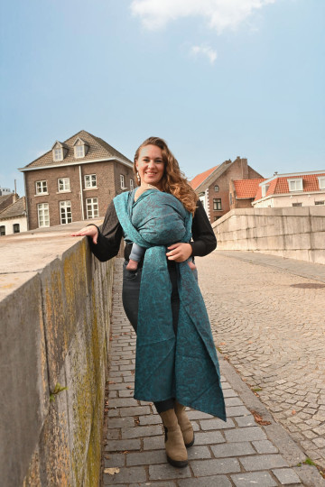 Yaro Rococo Petrol Bordeaux Wool Ring Sling