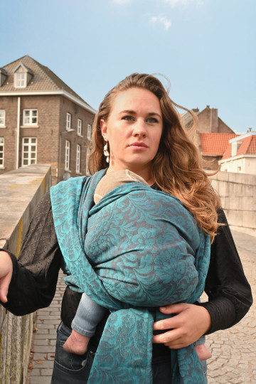 Yaro Rococo Petrol Bordeaux Wool Ring Sling