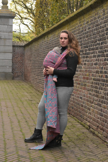 Yaro La Fleur Meta Petrol Fuchsia Orange - Woven Baby Wrap