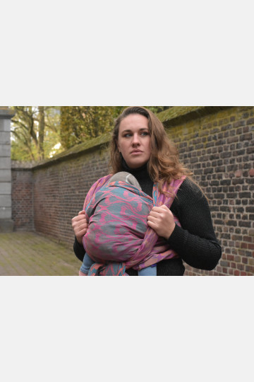 Yaro La Fleur Meta Petrol Fuchsia Orange - Woven Baby Wrap