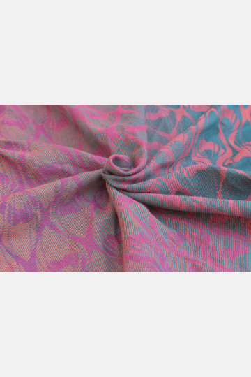 Yaro La Fleur Meta Petrol Fuchsia Orange - Woven Baby Wrap