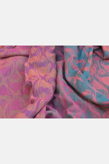 Yaro La Fleur Meta Petrol Fuchsia Orange - Woven Baby Wrap