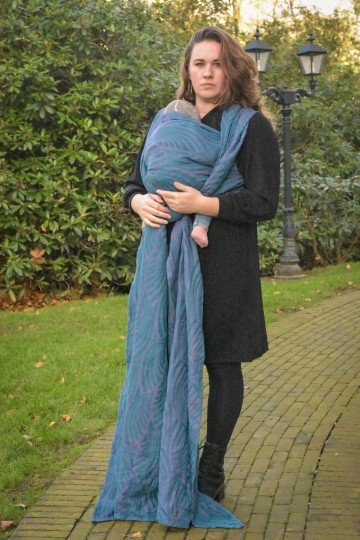 Yaro Dandy Duo Petrol Fuchsia Blue - Woven Baby Wrap