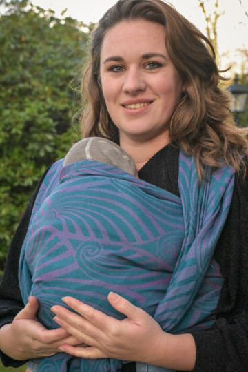 Yaro Dandy Duo Petrol Fuchsia Blue - Woven Baby Wrap