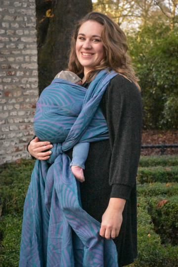 Yaro Dandy Duo Petrol Fuchsia Blue - Woven Baby Wrap