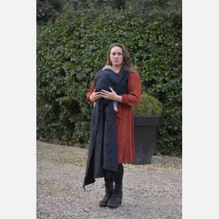 Yaro La Vita Puffy Black Navy Alpaca Wool - Geweven Draagdoek