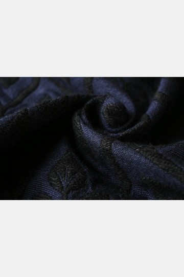 Yaro La Vita Puffy Black Navy Alpaca Wool