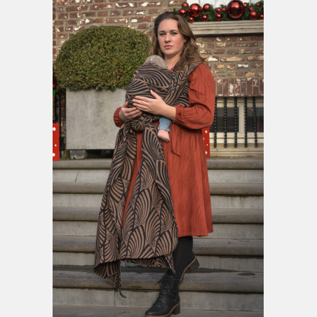 Yaro Dandy Duo Black Gold Cashmere Wool Ring Sling