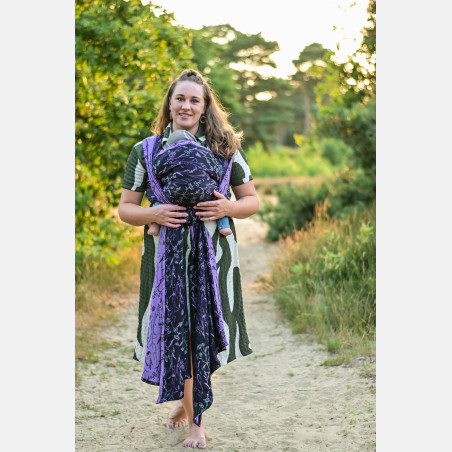 Yaro Terra Duo Black Silver Orchid Silk Ring Sling