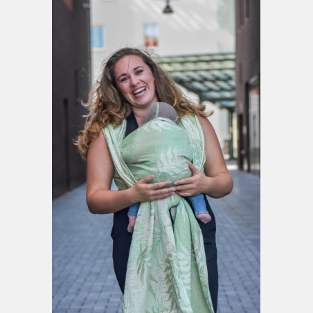 Yaro Oasis Duo Light-Green Beige Silk Linen Seacell Ring Sling