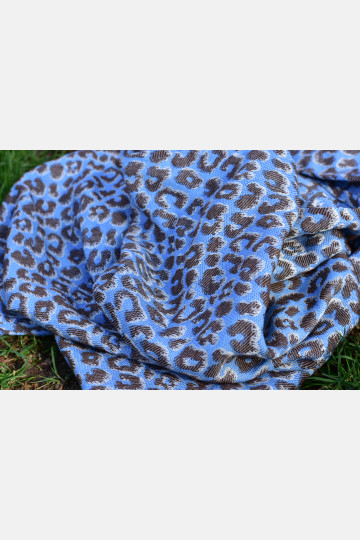 Yaro Pussycat Duo Brown Light-Blue Silk Ring Sling