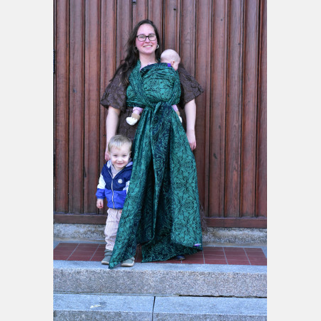 Yaro Elvish Duo Black Blue-Green Wool Tencel - Woven Baby Wrap