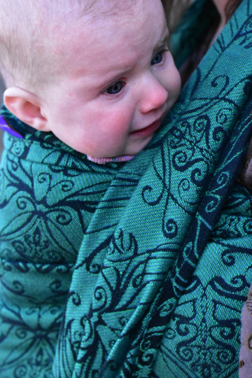 Yaro Elvish Duo Black Blue-Green Wool Tencel