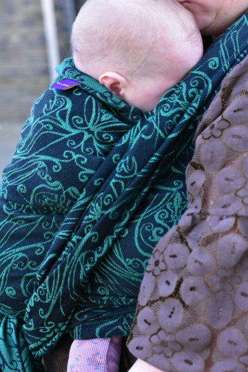 Yaro Elvish Duo Black Blue-Green Wool Tencel