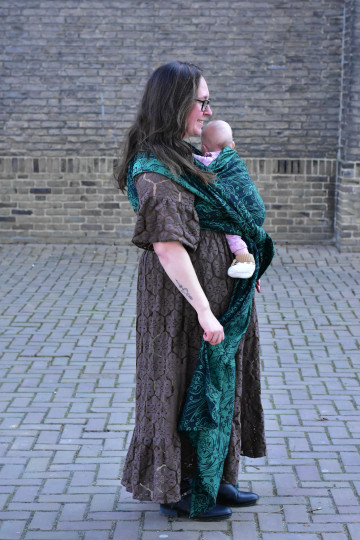 Yaro Elvish Duo Black Blue-Green Wool Tencel