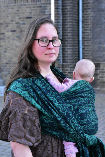 Yaro Elvish Duo Black Blue-Green Wool Tencel
