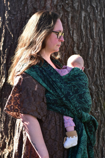 Yaro Elvish Duo Black Blue-Green Wool Tencel