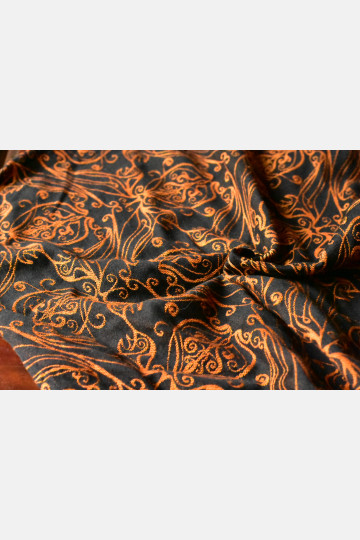 Yaro Elvish Duo Black Orange Wool Tencel Ring Sling | Slingomama