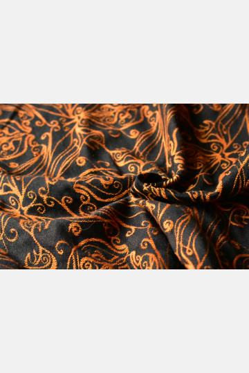 Yaro Elvish Duo Black Orange Wool Tencel Ring Sling | Slingomama