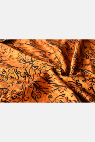 Yaro Elvish Duo Black Orange Wool Tencel Ring Sling | Slingomama