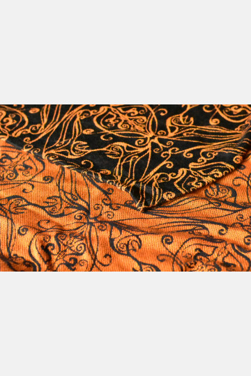 Yaro Elvish Duo Black Orange Wool Tencel Ring Sling | Slingomama