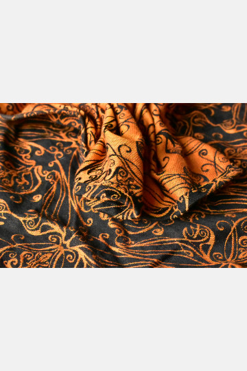 Yaro Elvish Duo Black Orange Wool Tencel Ring Sling | Slingomama