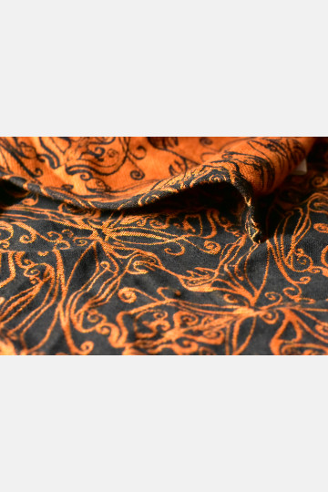 Yaro Elvish Duo Black Orange Wool Tencel Ring Sling | Slingomama