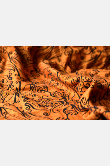 Yaro Elvish Duo Black Orange Wool Tencel Ring Sling | Slingomama
