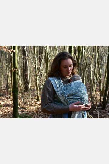 Yaro Elvish Duo Turquoise Wool Silk Ring Sling | Slingomama
