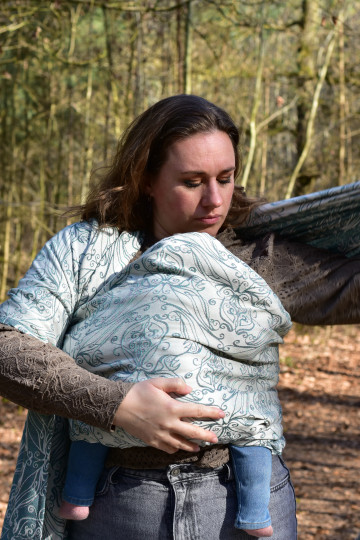 Yaro Elvish Duo Turquoise Wool Silk Ring Sling | Slingomama
