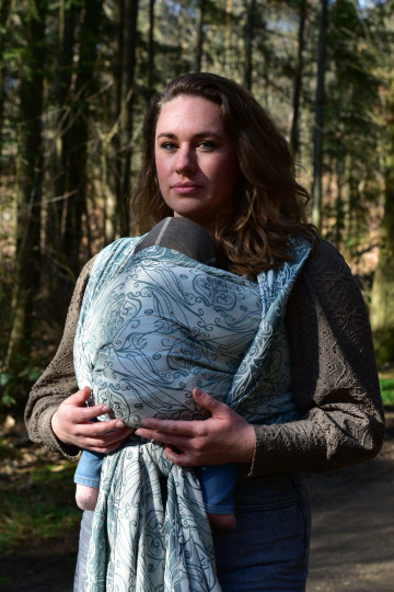 Yaro Elvish Duo Turquoise Wool Silk Ring Sling | Slingomama