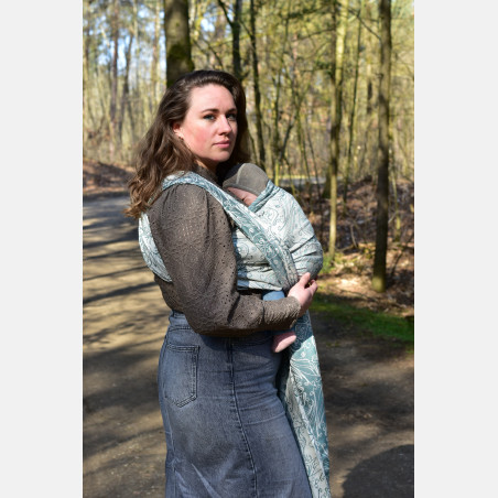 Yaro Elvish Duo Turquoise Wool Silk Ring Sling | Slingomama