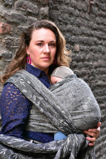 Yaro Terra Duo Grey Black Wool Boucle - Woven Baby Wrap