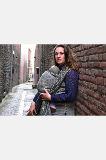 Yaro Terra Duo Grey Black Wool Boucle - Woven Baby Wrap