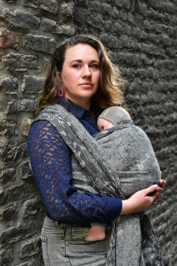 Yaro Terra Duo Grey Black Wool Boucle - Woven Baby Wrap
