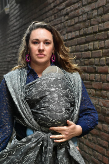 Yaro Terra Duo Grey Black Wool Boucle - Woven Baby Wrap