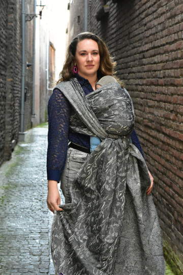 Yaro Terra Duo Grey Black Wool Boucle - Woven Baby Wrap
