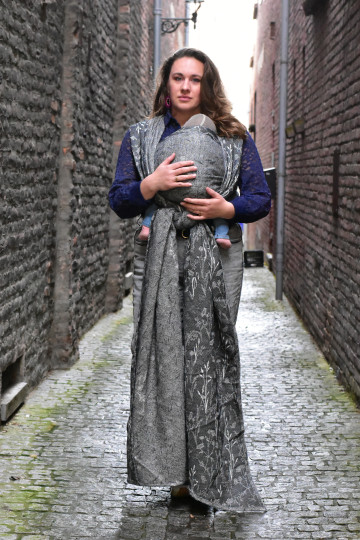Yaro Terra Duo Grey Black Wool Boucle Ring Sling