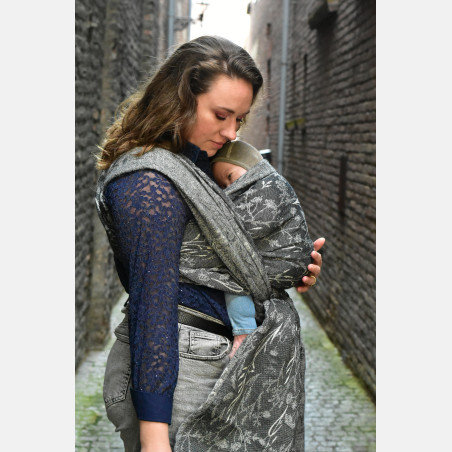 Yaro Terra Duo Grey Black Wool Boucle Ring Sling