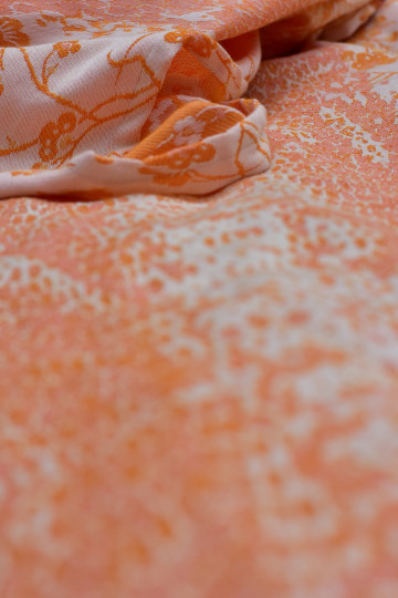 Yaro Flowersnake Duo Honey Orange Tencel - Geweven Draagdoek